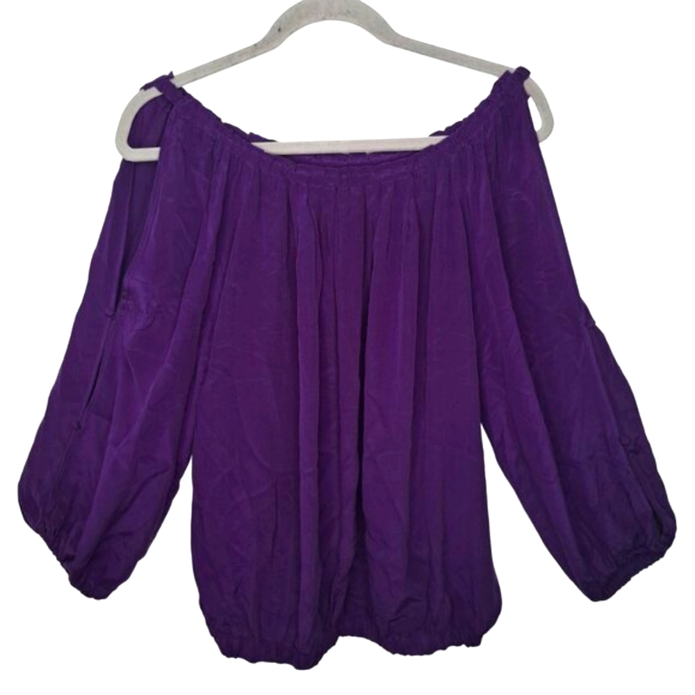 NEW Pookie & Sebastian Purple Peasant Top Size Medium